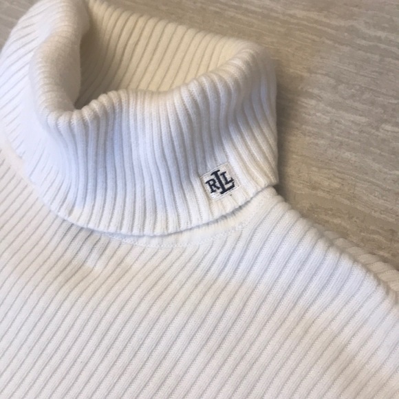Ralph Lauren Sweaters - Ralph Lauren 100% Cotton White Turtle Neck
